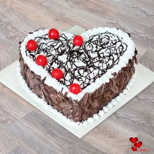 Heart-Shape Black Forest Cake