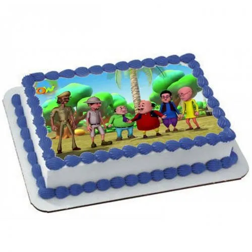Send Motu Patlu Photo Cake for Kids