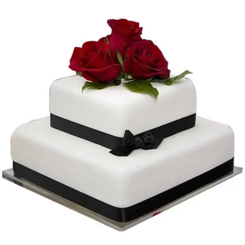 Deliver Marvelous 2 Tier Wedding Cake