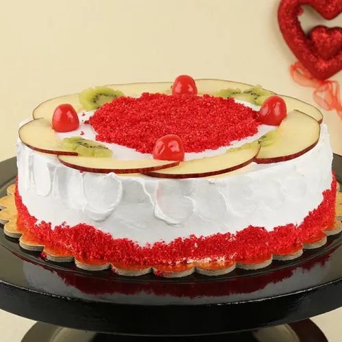 Sending Scrumptious Red Velvet Fruits Cake