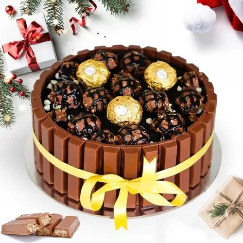 Chocolate-Flavored KitKat Ferreo Rocher Cake