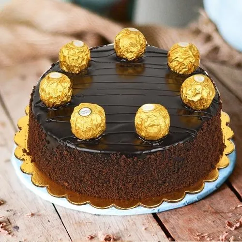 Chocolate-Coated Ferrero Rocher Cake	