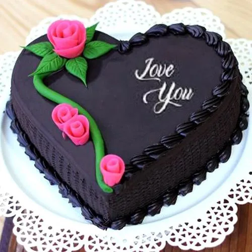 Irresistible Heart Shape Chocolate Cake for Propose Day