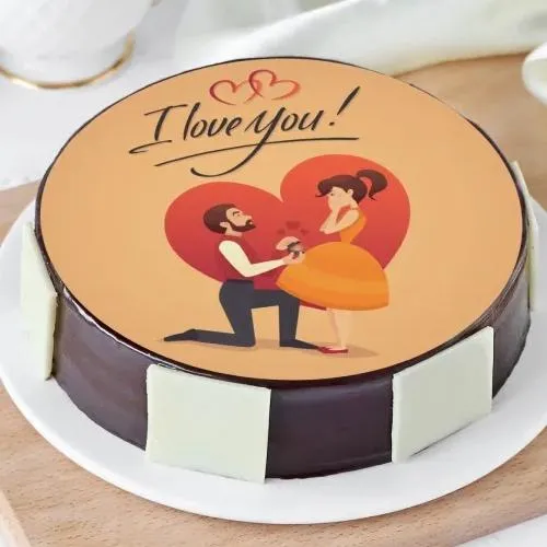 Surprising Gift of Personalized Chocolate Cake for Propose Day