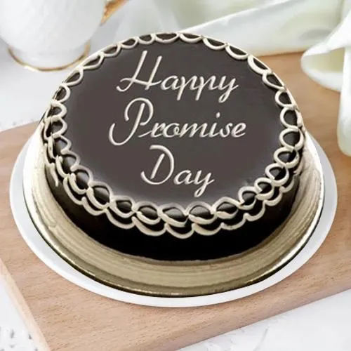 Yummy Gift of Dark Chocolate Cake for Promise Day