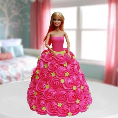 Exquisite Pink Barbie Cake for Little One