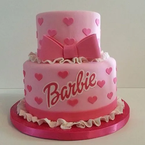 Layered Kids Special 2 Tier Barbie Cake