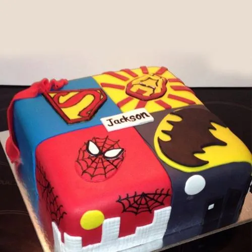 Delicious Birthday Special Super Hero Cake