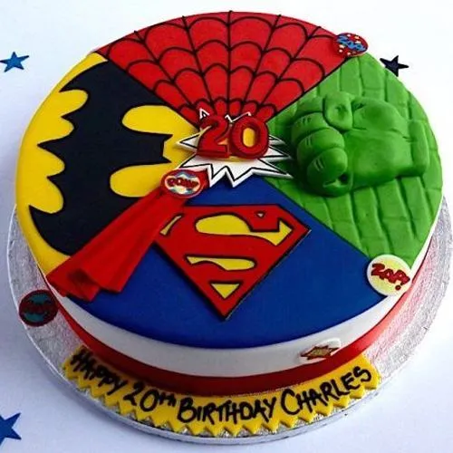 Tempting Kids Special Super Hero Egg-less Cake