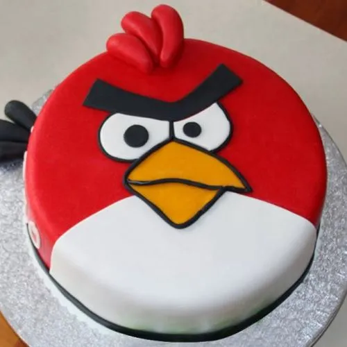Online Angry Bird Fondant Cake for Kids Party