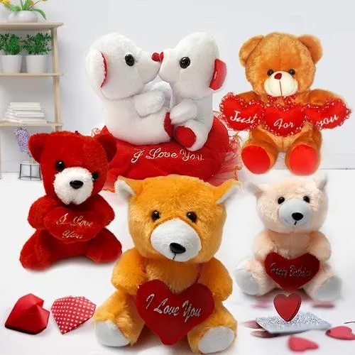 Romantic Valentine Gift of Teddies Collection