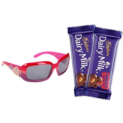 Gracing Eyes Barbie Sunglasses With 2 pcs Cadbury�s Dairy Milk Fruit n Nut Bar