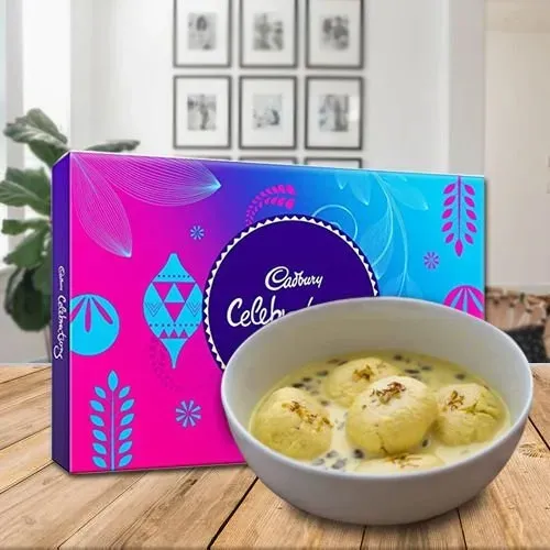 Tasty Ras Malai with Assorted Cadbury Chocolates