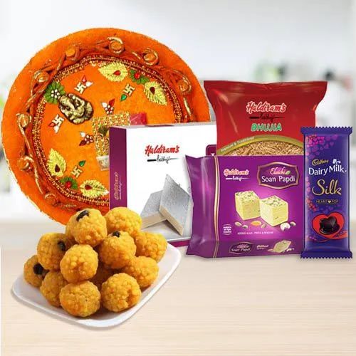 Haldriams Assortment, Cadbury Chocolate n Pooja Thali