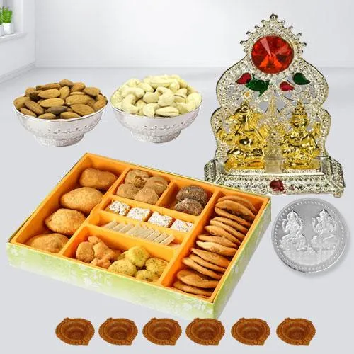 Exclusive Diwali Sweets with Dry Fruits, Snack n Laxmi Ganesh Mandap, Coin n Free Diya