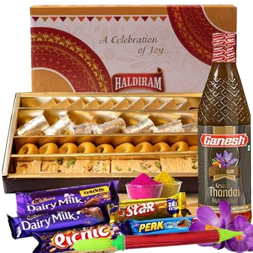 Luscious Holi Assortment of Haldirams Sweets n Cadbury Chocolates
