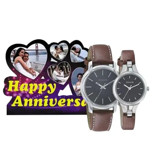 Amusing Personalized Photo Frame N Sonata Watch for Parents