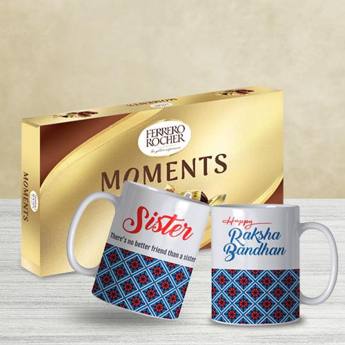 Lovely Sister Coffee Mug Pair with Ferreo Rocher Moments