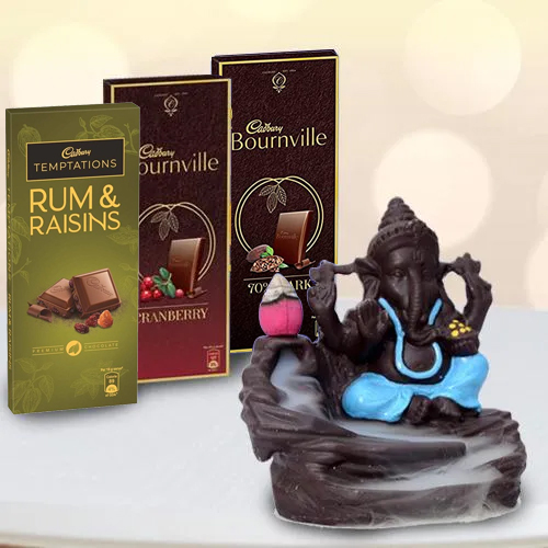 Delicious Cadbury Assortments with Bal Ganesha Fountain