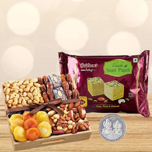 Pleasant Haldiram Sweets and Dry Fruits Silver Plated Coin