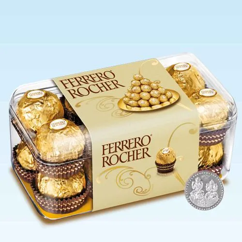 Yummy Ferrero Rocher Chocolates Box n Ganesh Laxmi Coin