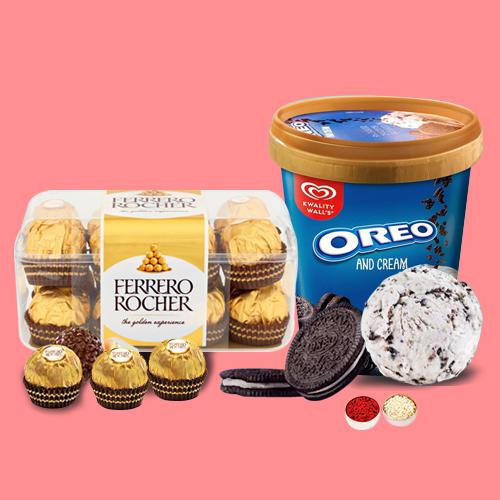 Tasty Kwality Walls Oreo Ice Cream n Ferrero Rocher