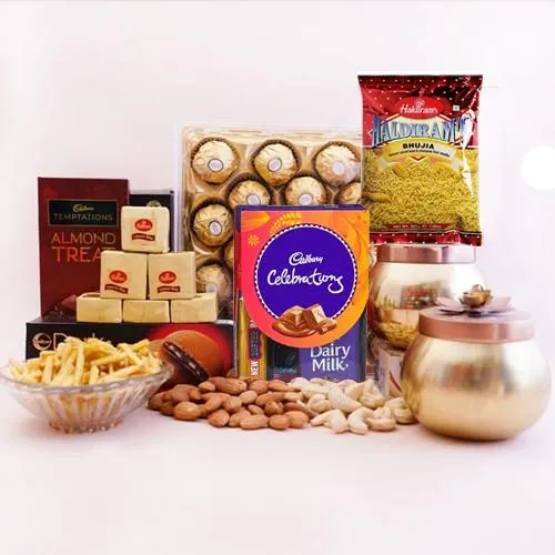 Lovely Combo of Chocolates, Dry Fruits n Haldiram Snacks