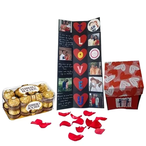Deliver Personalized Infinity Love Card with Ferrero Rocher