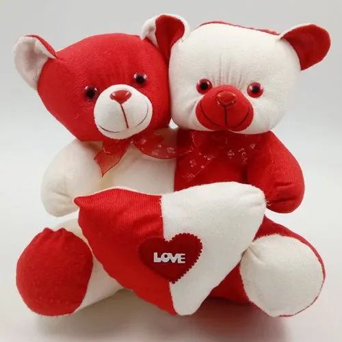 Comforting Two Body One Heart Teddy Day Gift