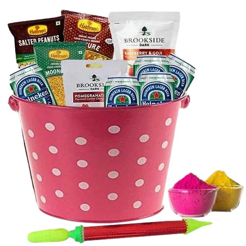 Fabulous Gourmets Treat Basket with Holi Accessories