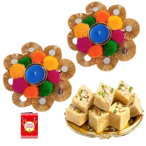 Colourful Pom-pom Diya n Soan Delight