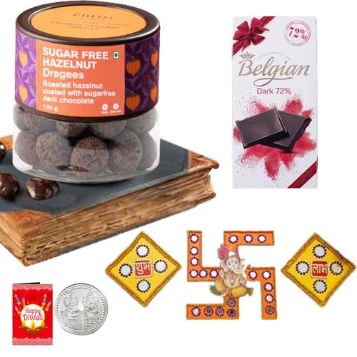 Sugar-free Hazelnut Dragee and Belgian Chocolate