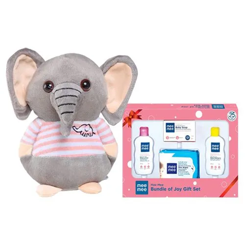 Adorable Elephant Stuffed Toy N Mee Mee Baby Care Gift Set