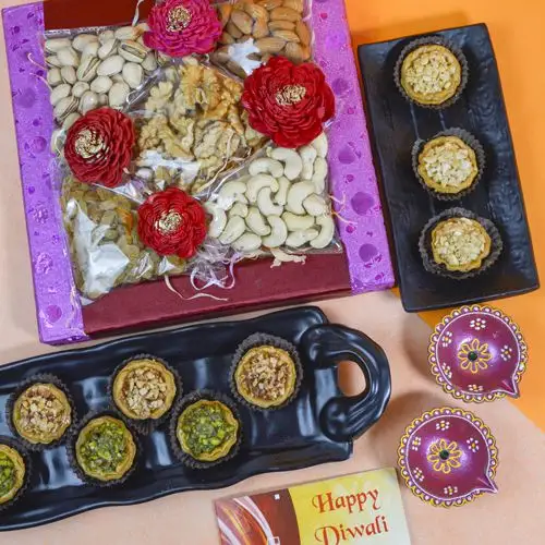 Tantalizing Diwali Baklawa N Nuts Hamper