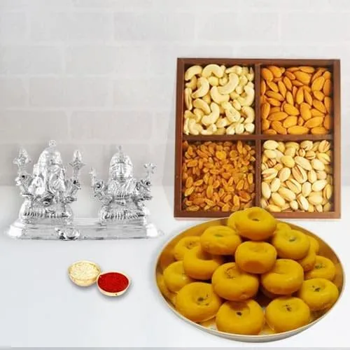 Exquisite Sweets N Dry Fruits Combo for Bhai Dooj