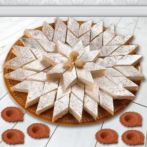 Kaju Katli� with  Diya�