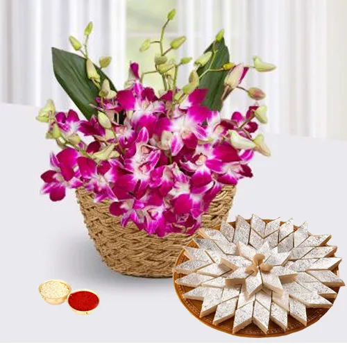 Orchids Basket�and Kaju Katli