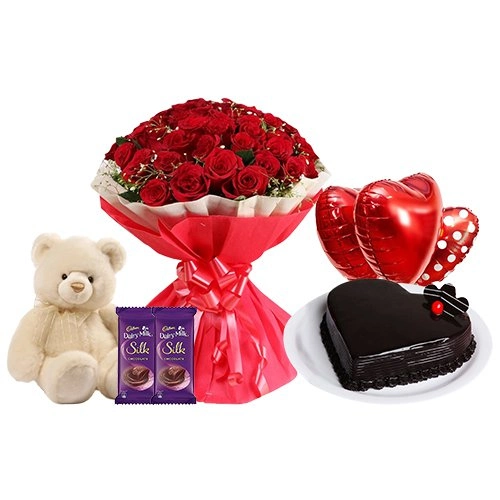 Valentines Day Red Roses Hamper