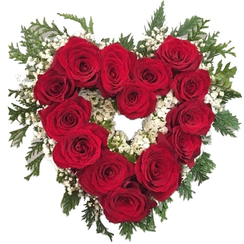 Hearty Arrangement of 18 Red Roses