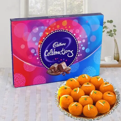 Online Combo of Cadbury Celebration n Haldirams Laddoo