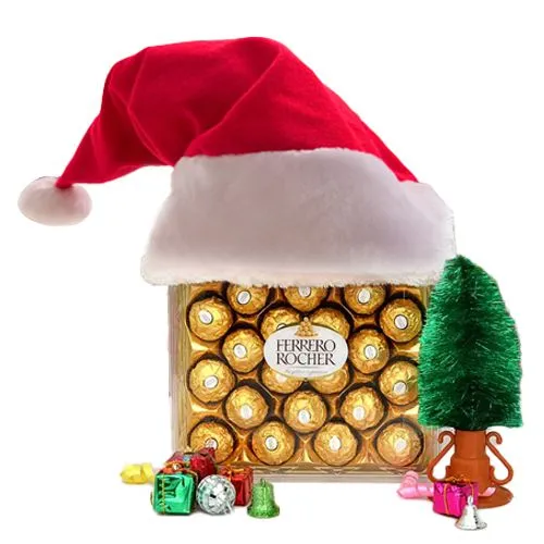 Wonderful Combo of Ferrero Rocher with Christmas Tree N Assortments