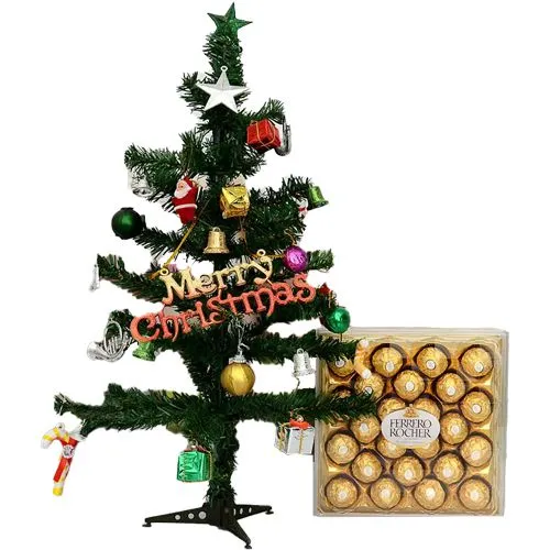 Ecstatic Tripling of Ferrero Rocher with Christmas Tree N Decoration