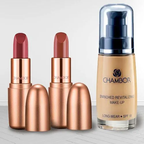 Remarkable Chambor Make Up N Matte Lipstick Set