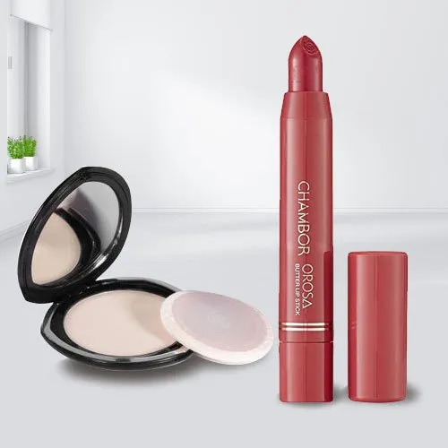 Remarkable Chambor Compact N Lip Stick Set