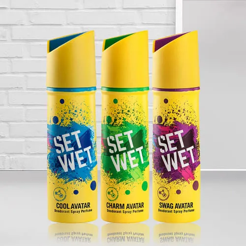 Arresting Pack of 3 Set Wet Deodorant Spray Perfume