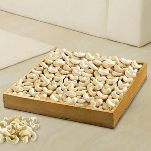Deliver Cashews in Wooden Tray