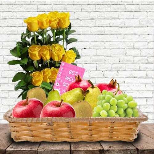 Send Fruits n Flowers Basket