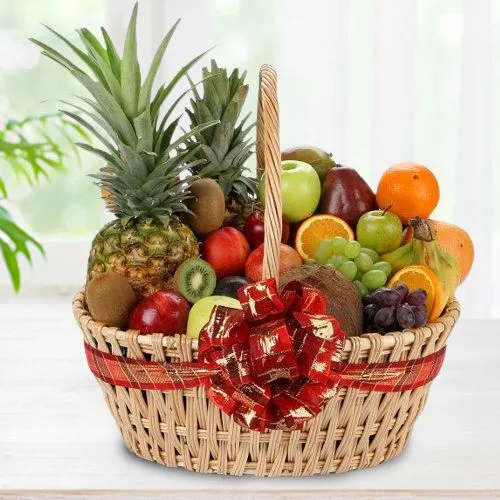 Juiciest Fresh Fruits Basket with Handle
