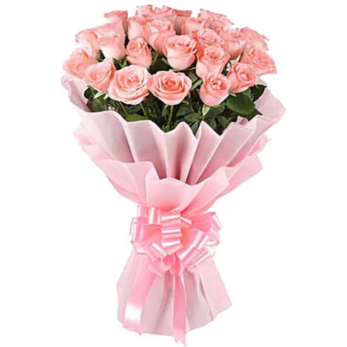 Send Peach or Pink Roses Bouquet online