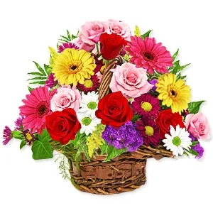 Online Basket of Mixed Flowers